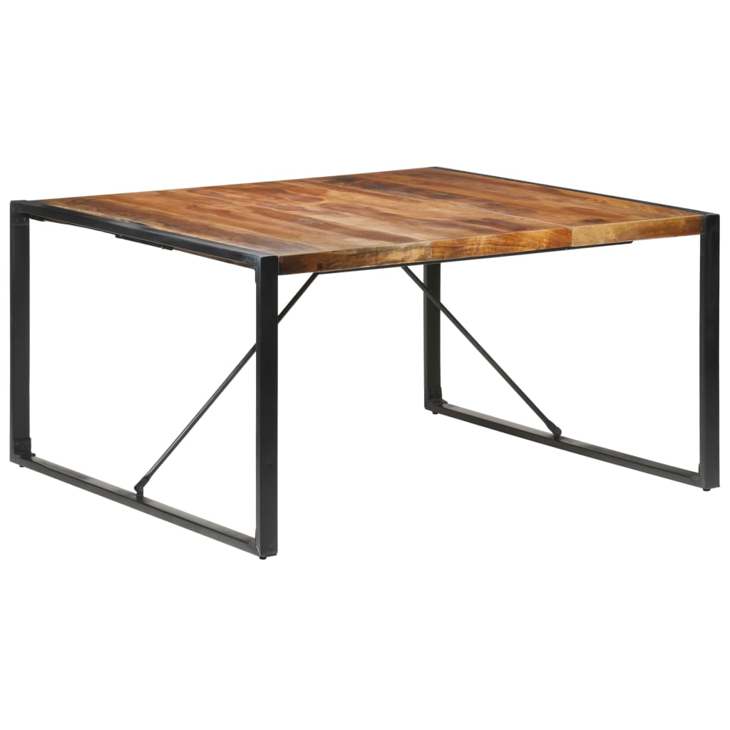 Paliszander felületű tömör fa étkezőasztal 140 x 140 x 75 cm