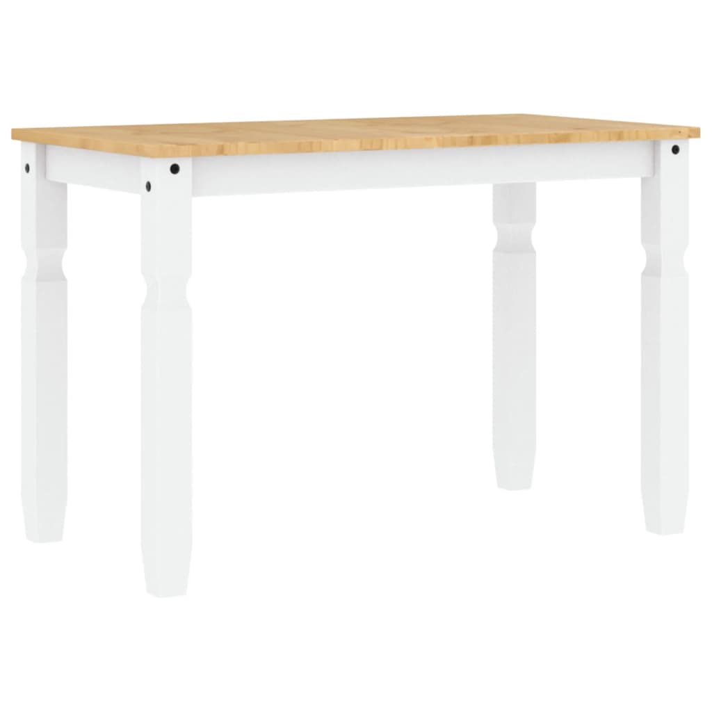Corona fehér tömör fenyőfa ebédlőasztal 112 x 60 x 75 cm