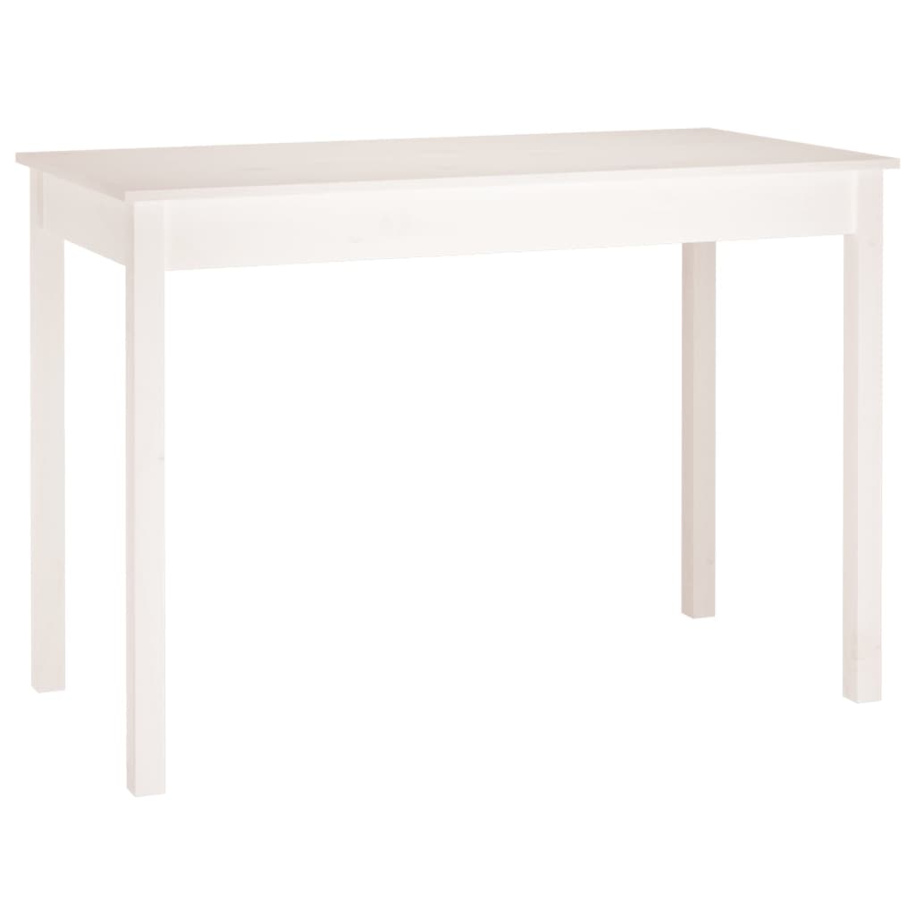 Fehér tömör fenyőfa ebédlőasztal 110 x 55 x 75 cm