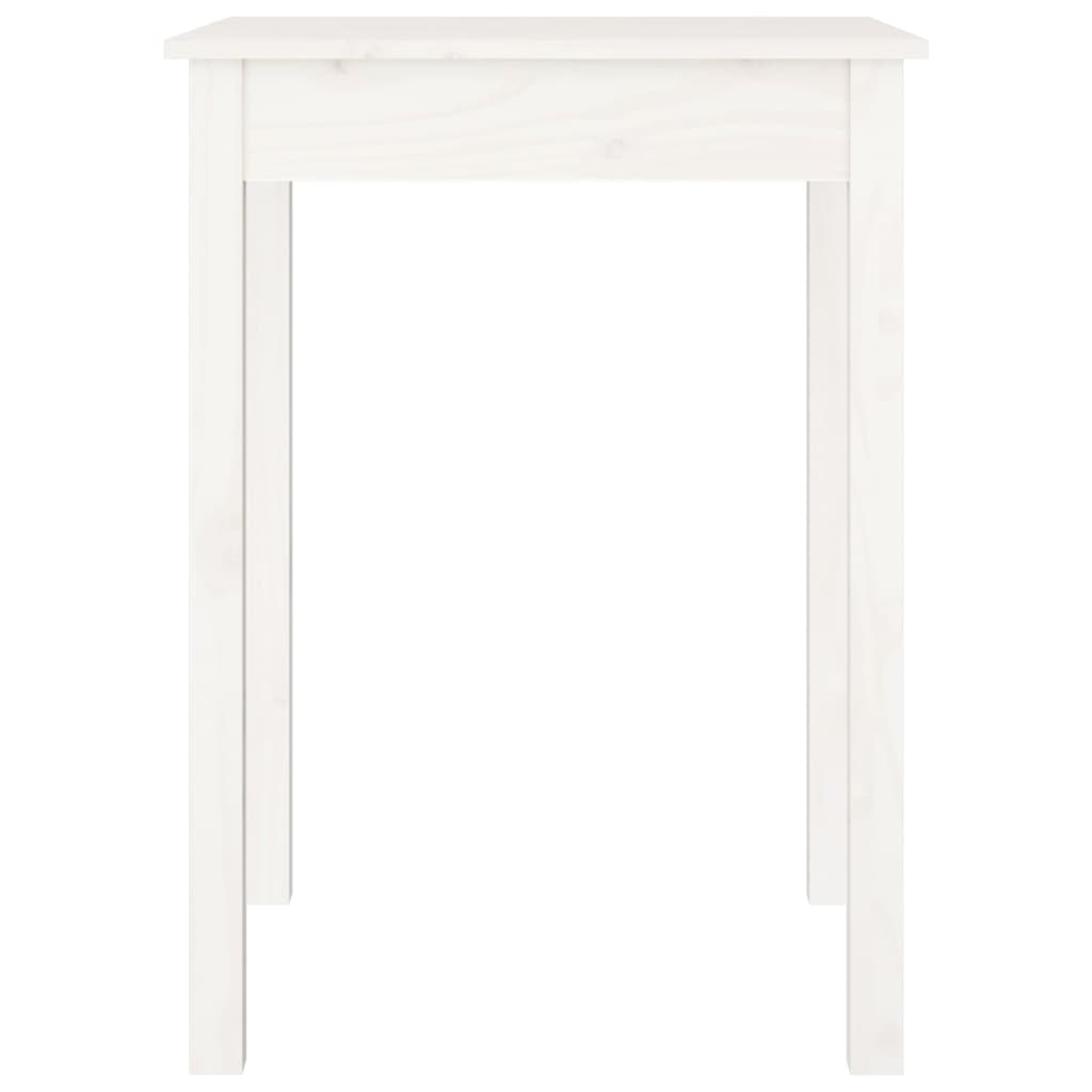 Fehér tömör fenyőfa ebédlőasztal 55 x 55 x 75 cm
