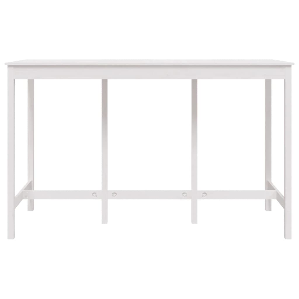 Fehér tömör fenyőfa bárasztal 180 x 80 x 110 cm