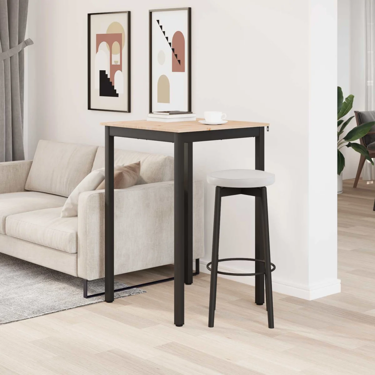 Bárasztal Természetes 110 x 55 x 105 cm Tömör fenyőfa