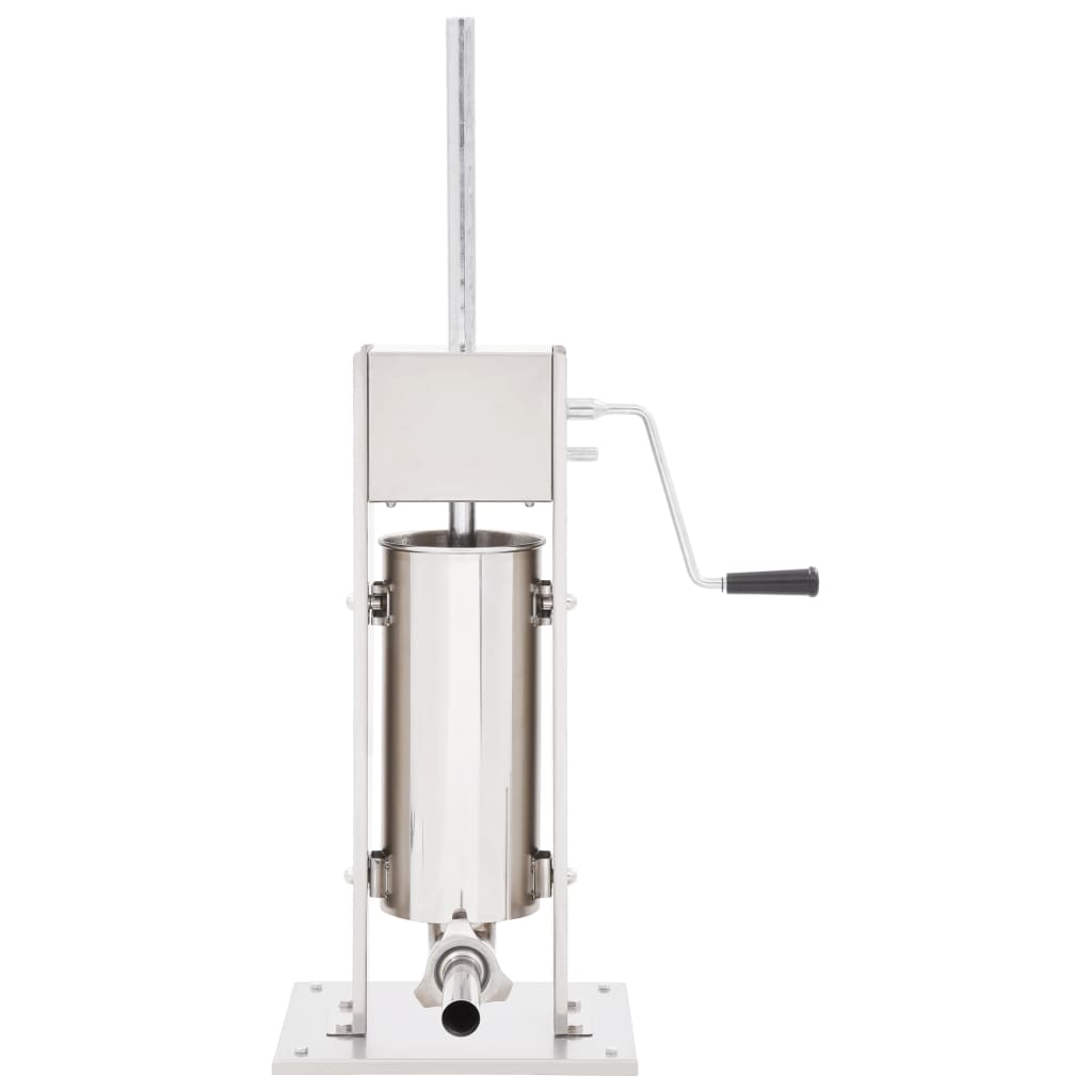 Ezüst rozsdamentes acél kézi kolbásztöltő 5 L