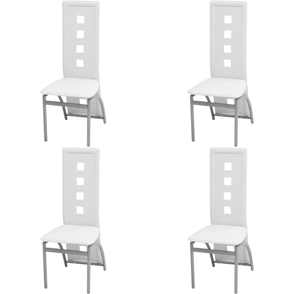 4 db fehér műbőr étkezőszék