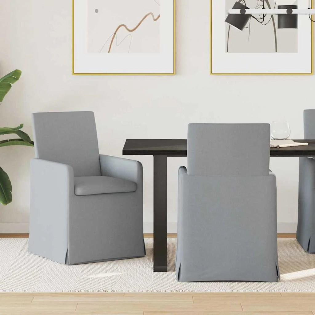 Étkező Székek 2 pcs Világosszürke 57 x 67 x 95 cm szövet