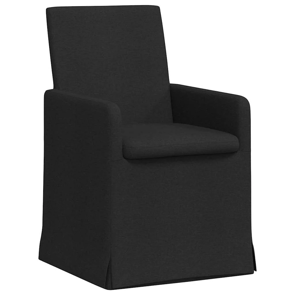 Étkező Székek 2 pcs Fekete 57 x 67 x 95 cm szövet