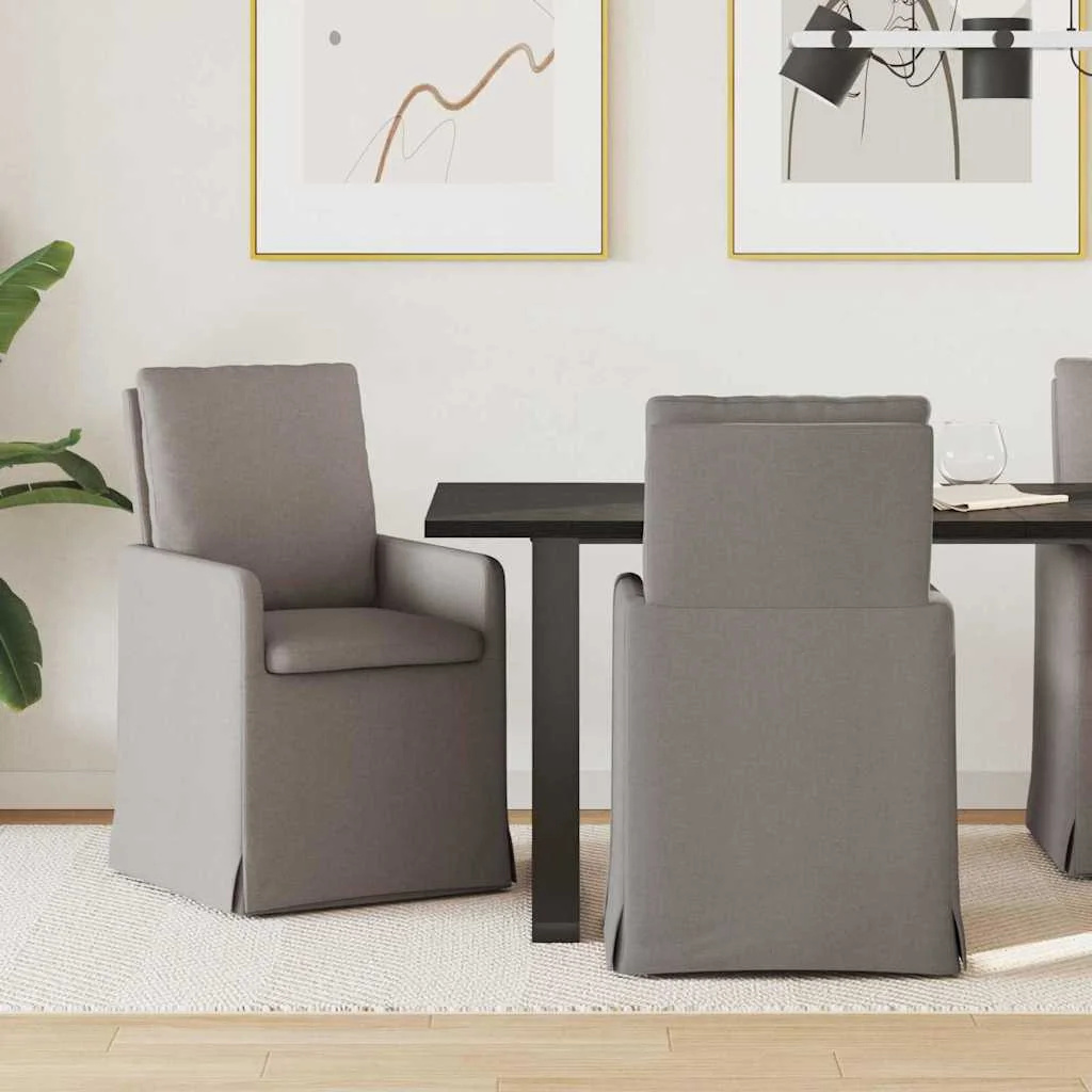 Étkező Székek 2 pcs Tópszínű 57 x 67 x 98 cm szövet