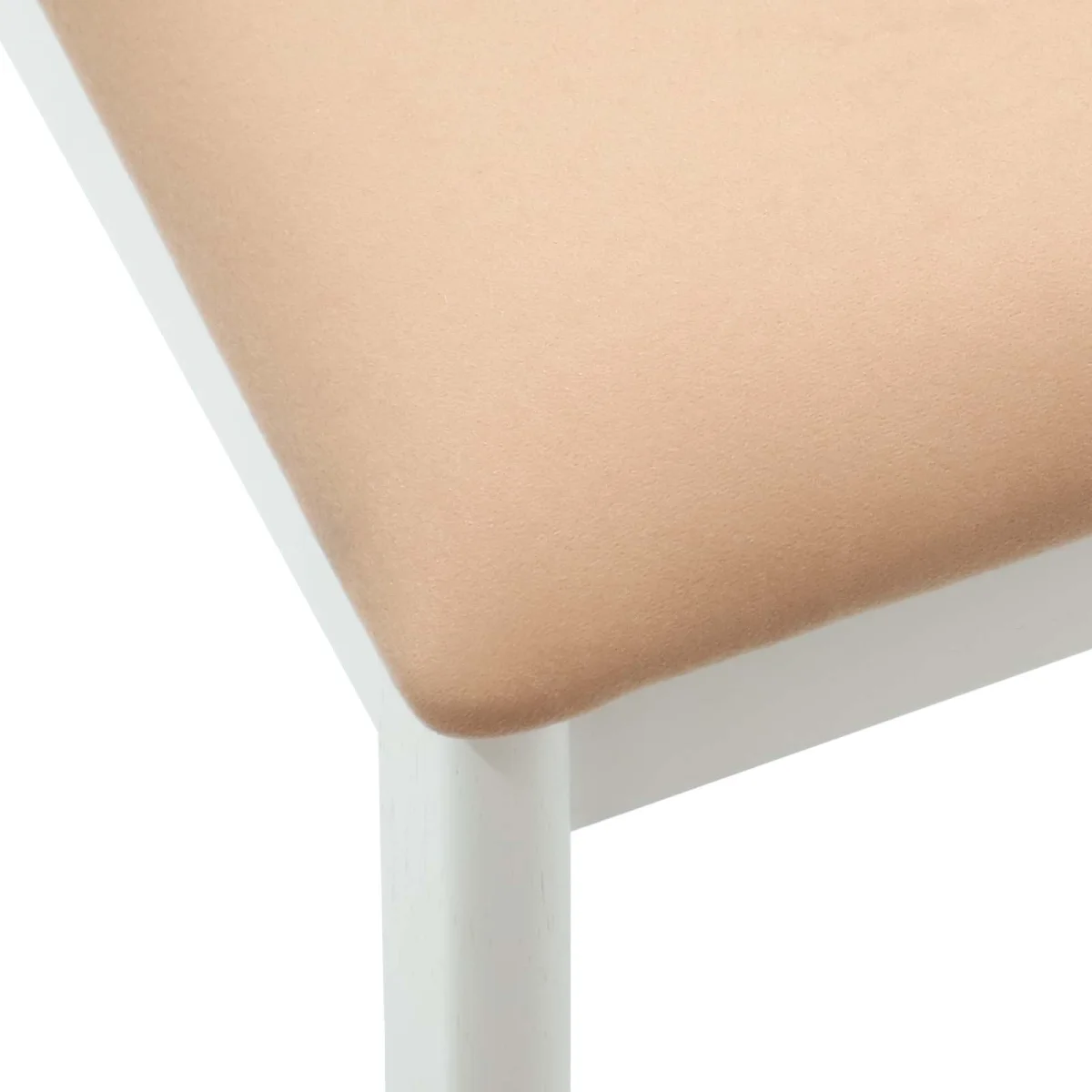 Étkezőszék 2 pcs Fehér és barna Tömör Gumi Fa