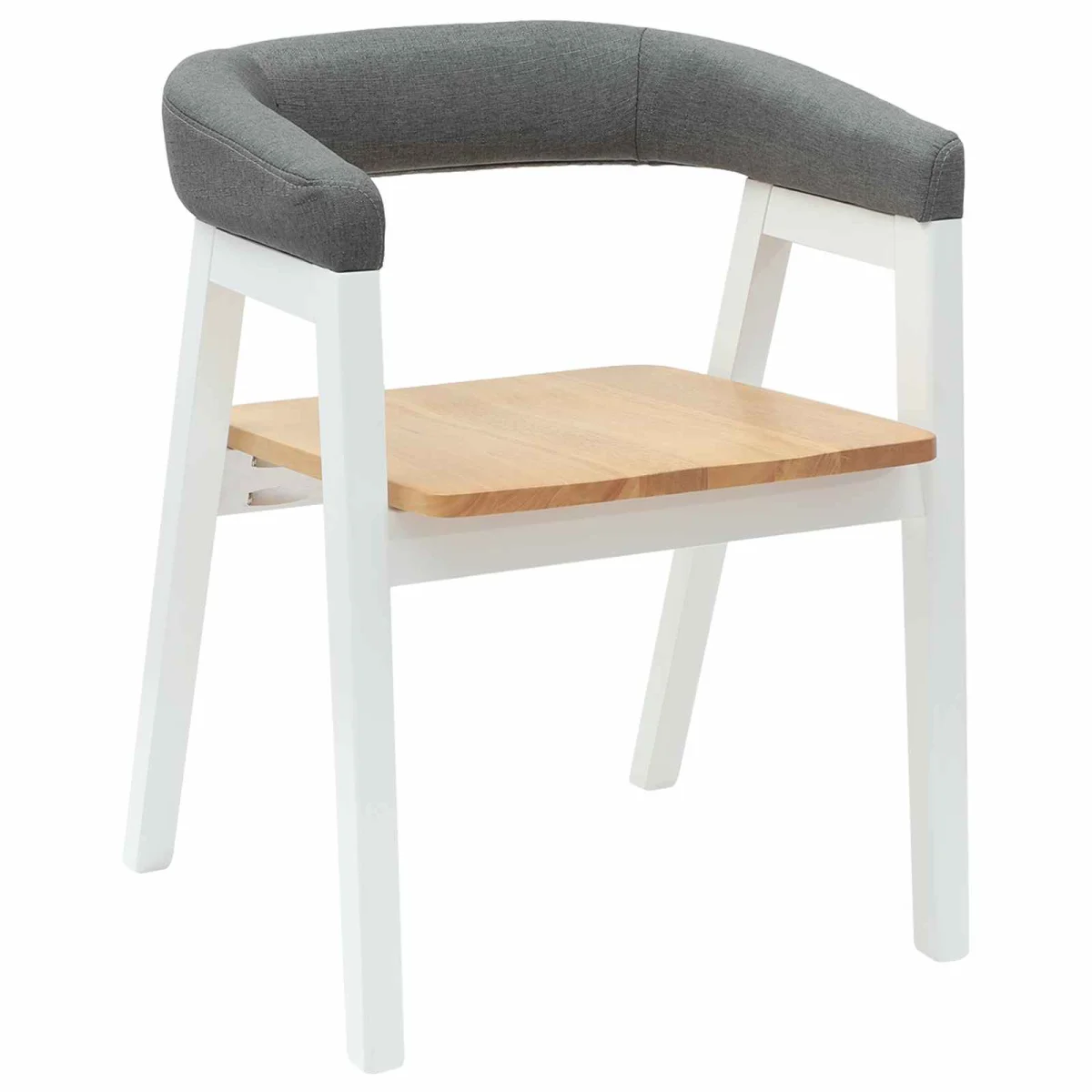 Étkező Székek 2 pcs Fehér 54 x 57 x 73 cm Tömör Gumi Fa