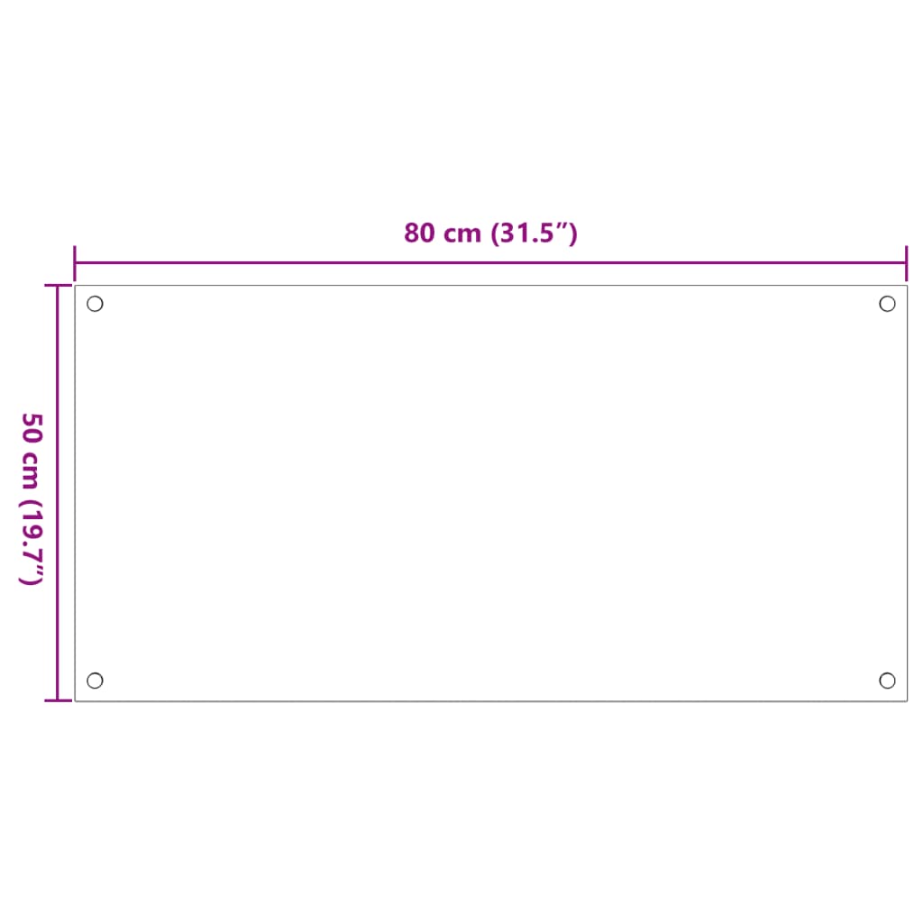 2 db fehér edzett üveg konyhai falburkoló 80 x 50 cm