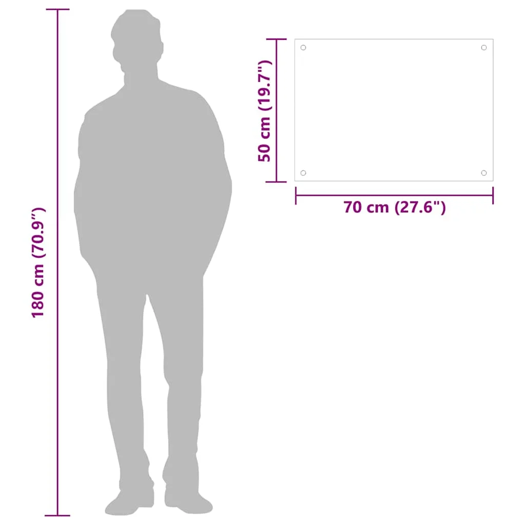 2 db átlátszó edzett üveg konyhai fröccsenésgátló 70 x 50 cm