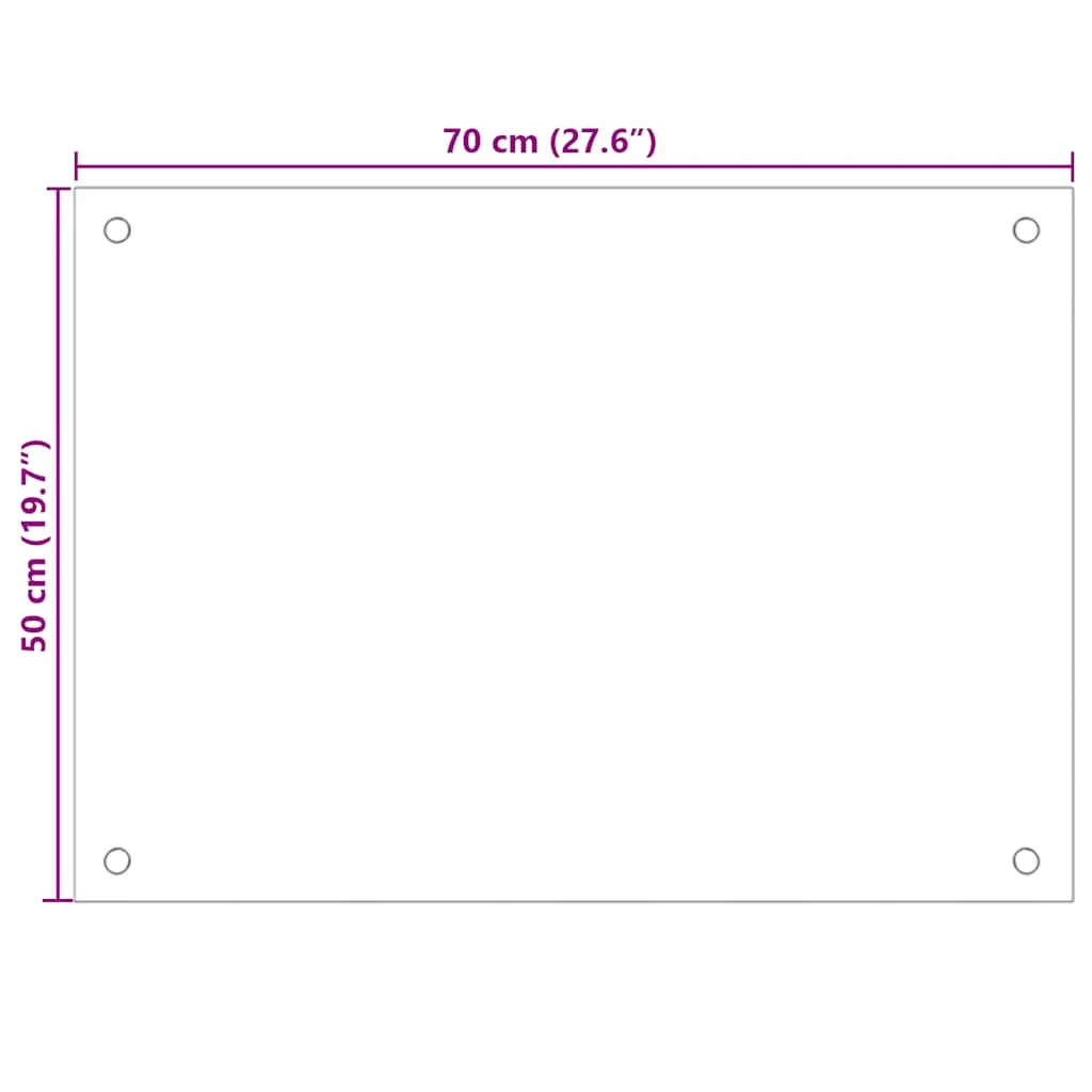 2 db átlátszó edzett üveg konyhai fröccsenésgátló 70 x 50 cm