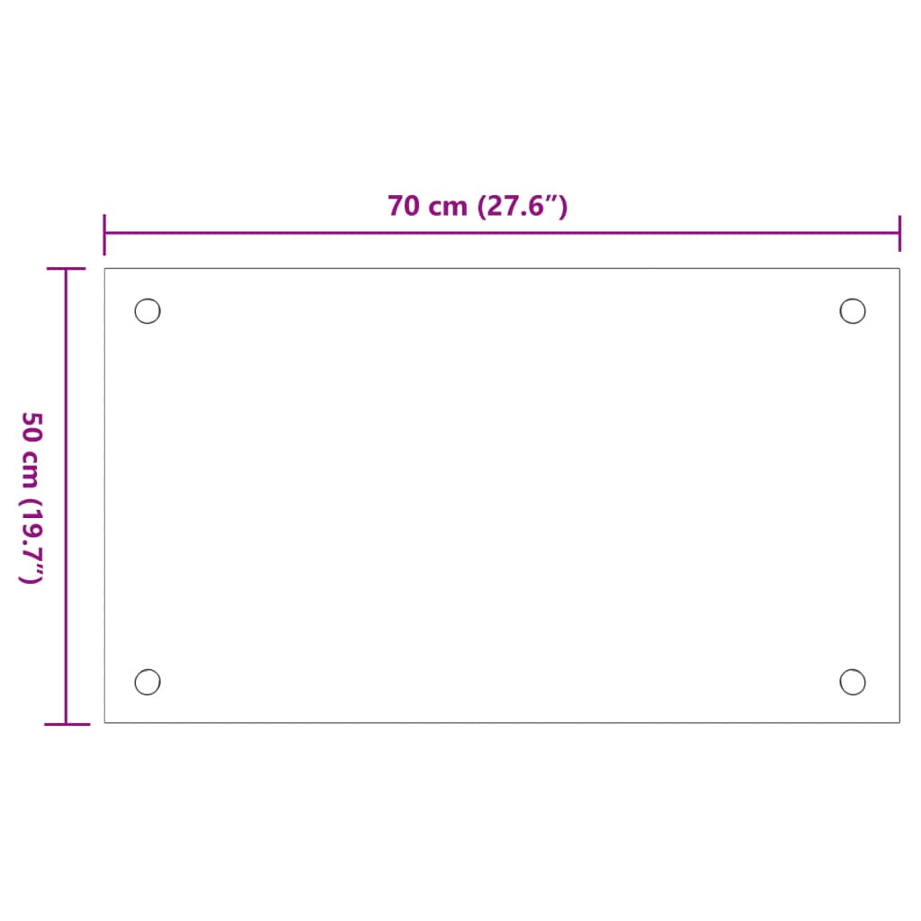 2 db fekete edzett üveg konyhai falburkoló 70 x 50 cm