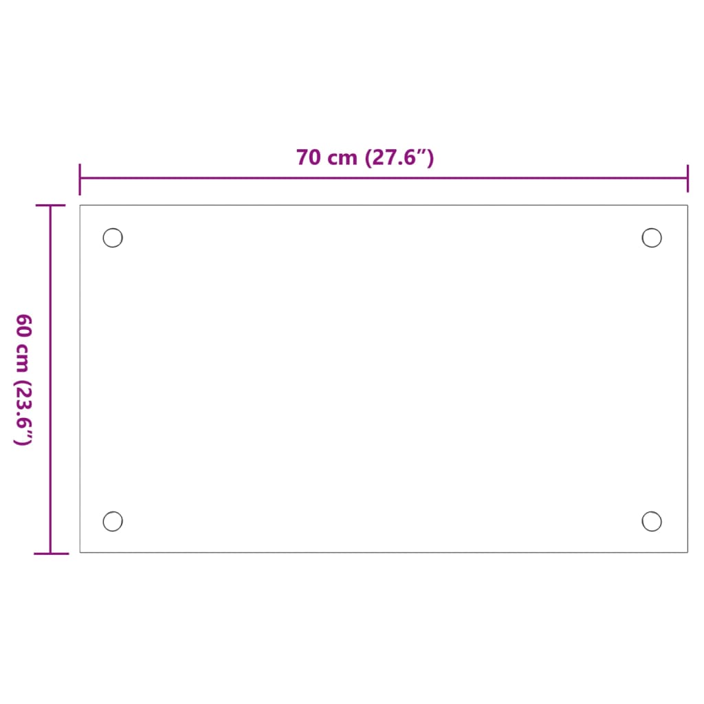 2 db fekete edzett üveg konyhai falburkoló 70 x 60 cm