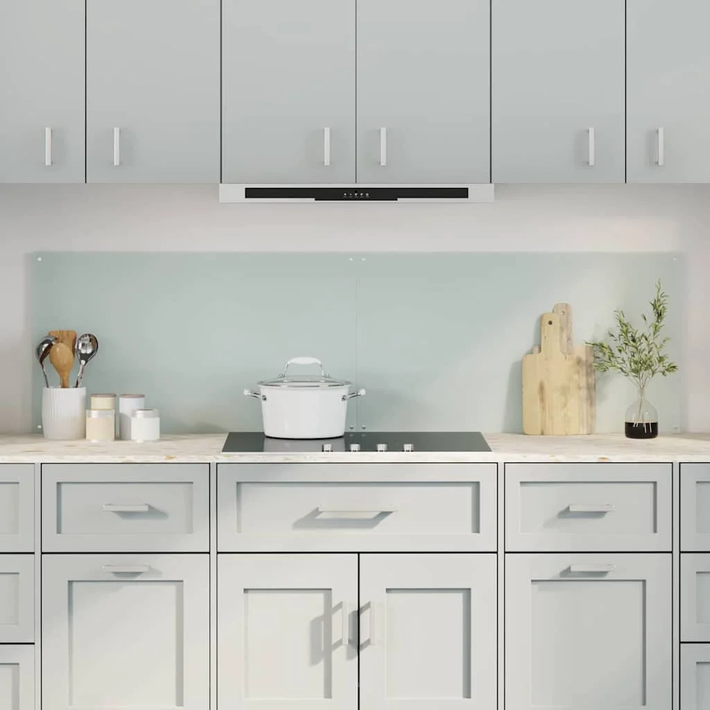 Konyhai splashback 2 pcs Fehér 90 x 50 cm edzett üveg