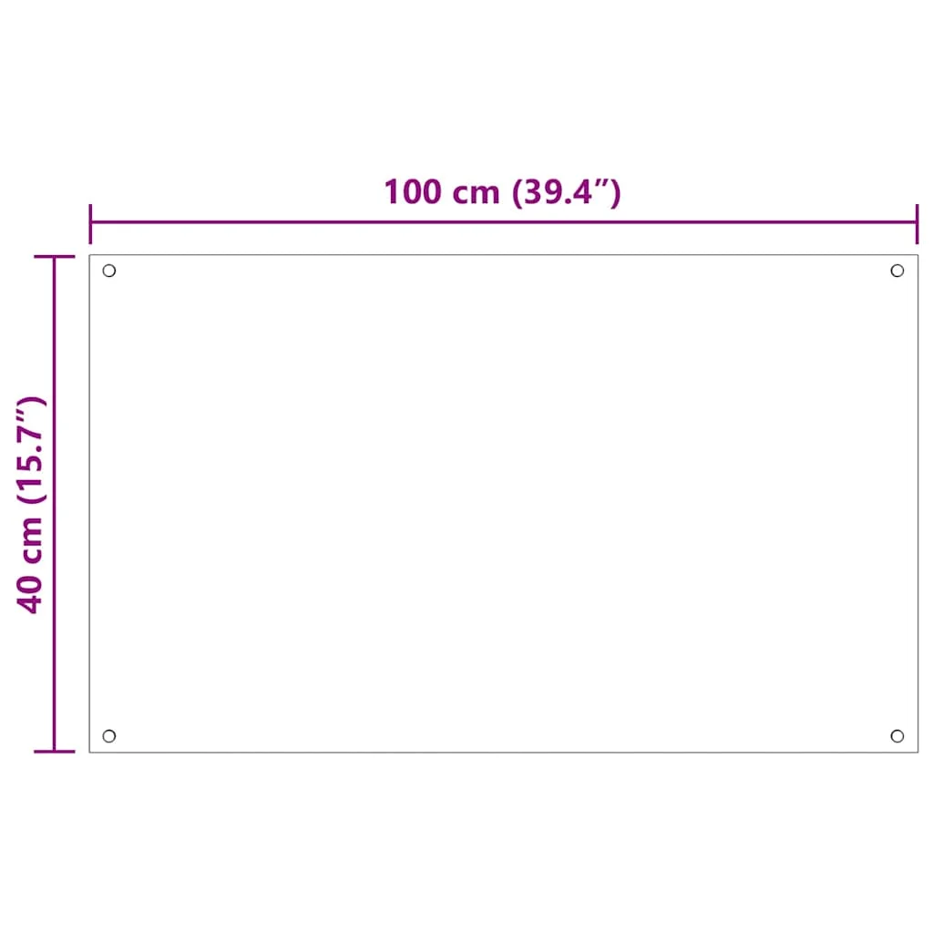Konyhai splashback 2 pcs Fehér 100 x 40 cm edzett üveg