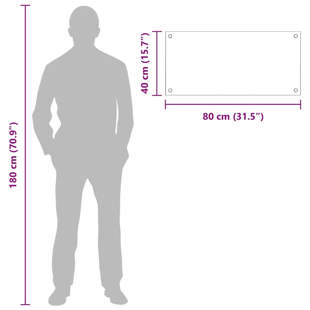 Konyhai splashback 2 pcs Világosszürke 80 x 40 cm edzett üveg