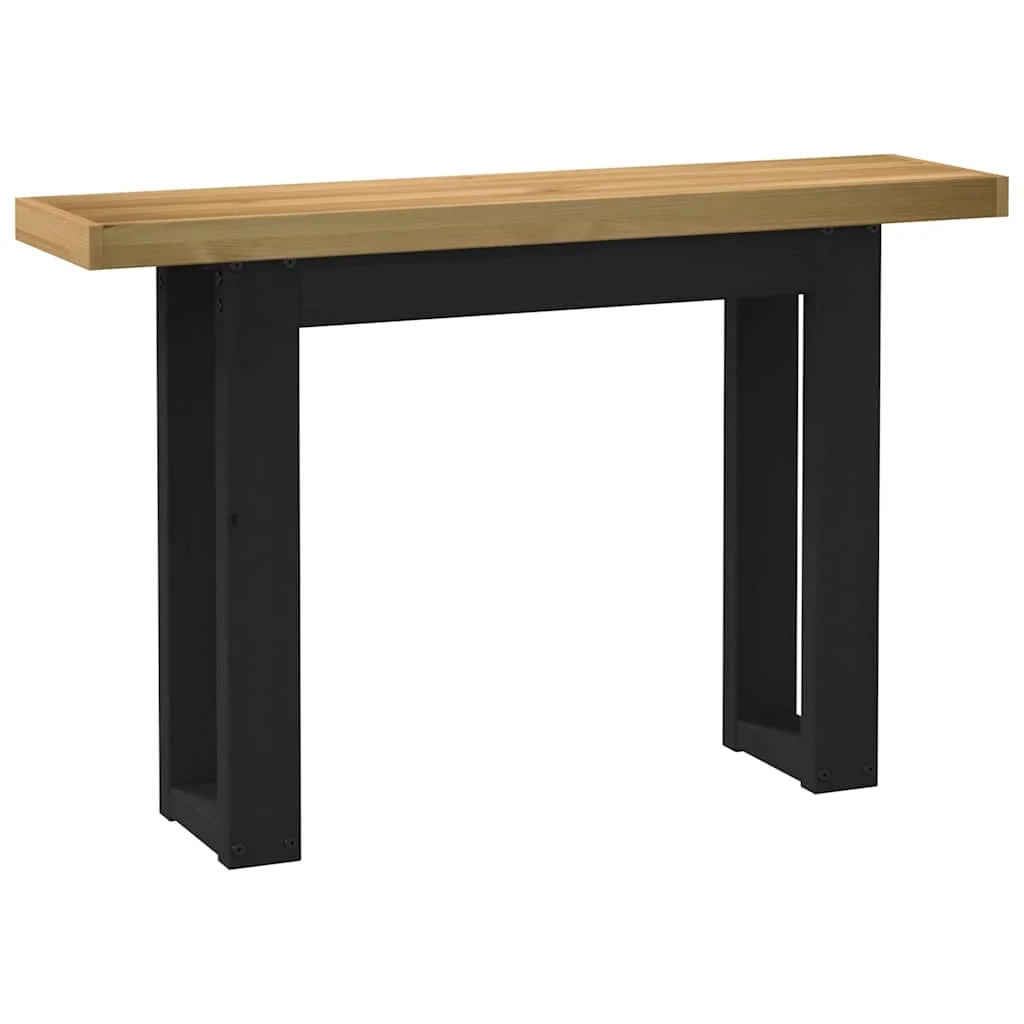 Konzolasztal NOAIN U alakú lábak 120x30x75 cm tömör fa fenyőfa