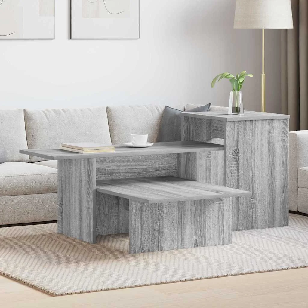 Konzolasztal Szürke Sonoma 91,5 x 35 x 38,5 cm Faanyag