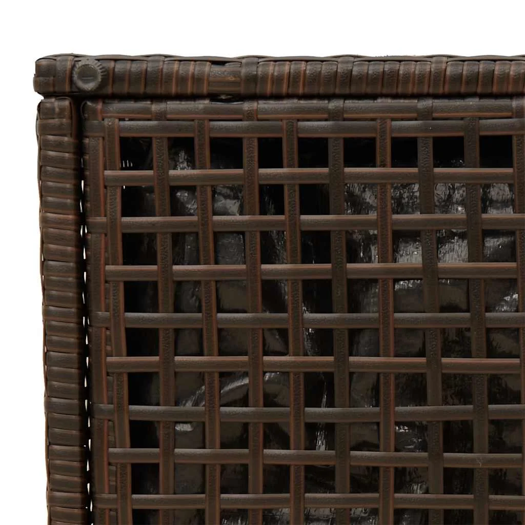 2 db barna polyrattan kerti szék párnával 40x40x43 cm