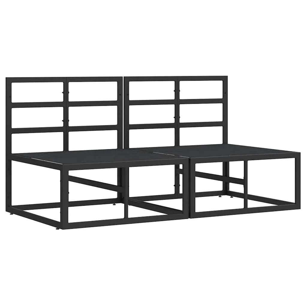 Kültéri bútor szettek párnával párnával 2 pcs Fekete és Antracit