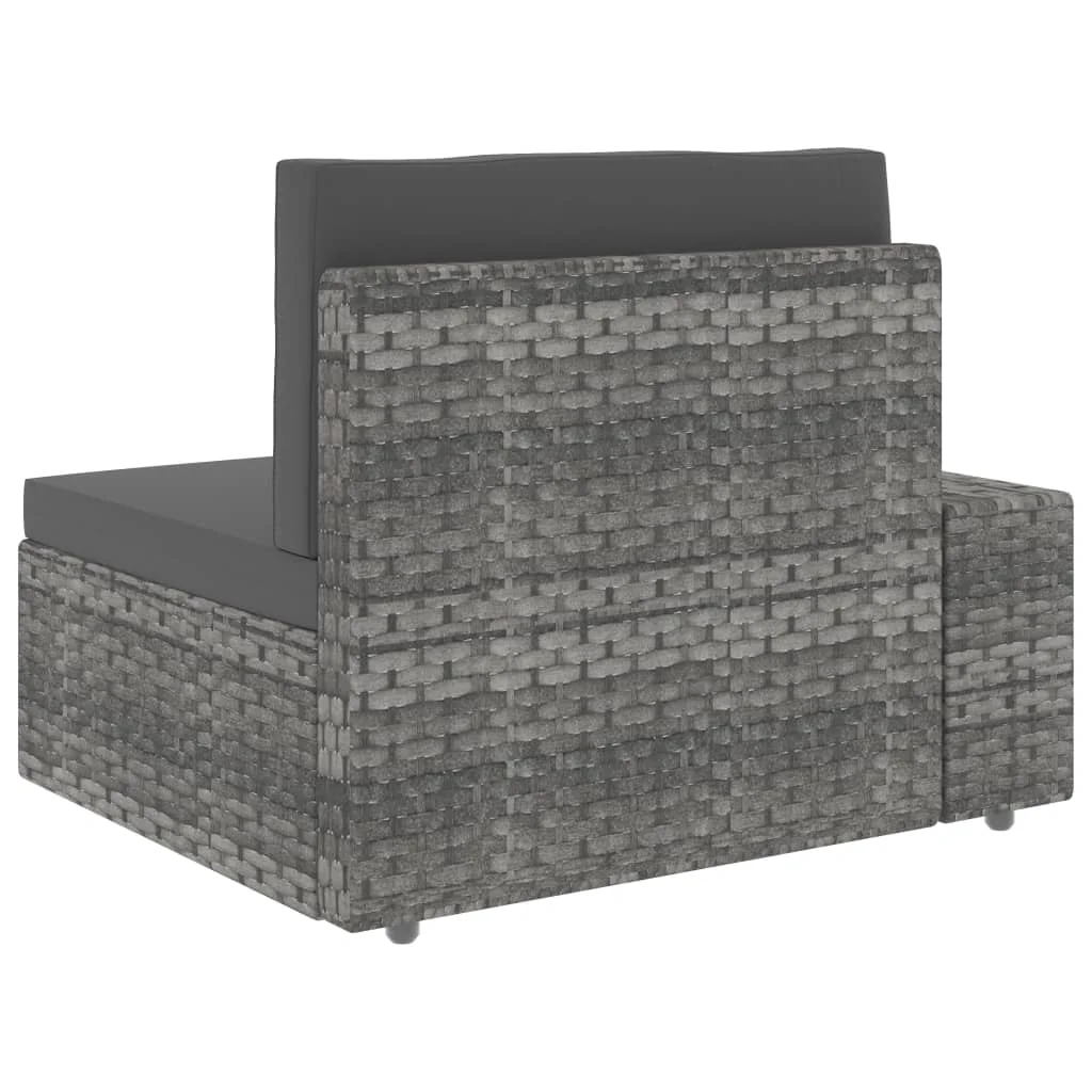 3 részes szürke polyrattan kerti ülőgarnitúra