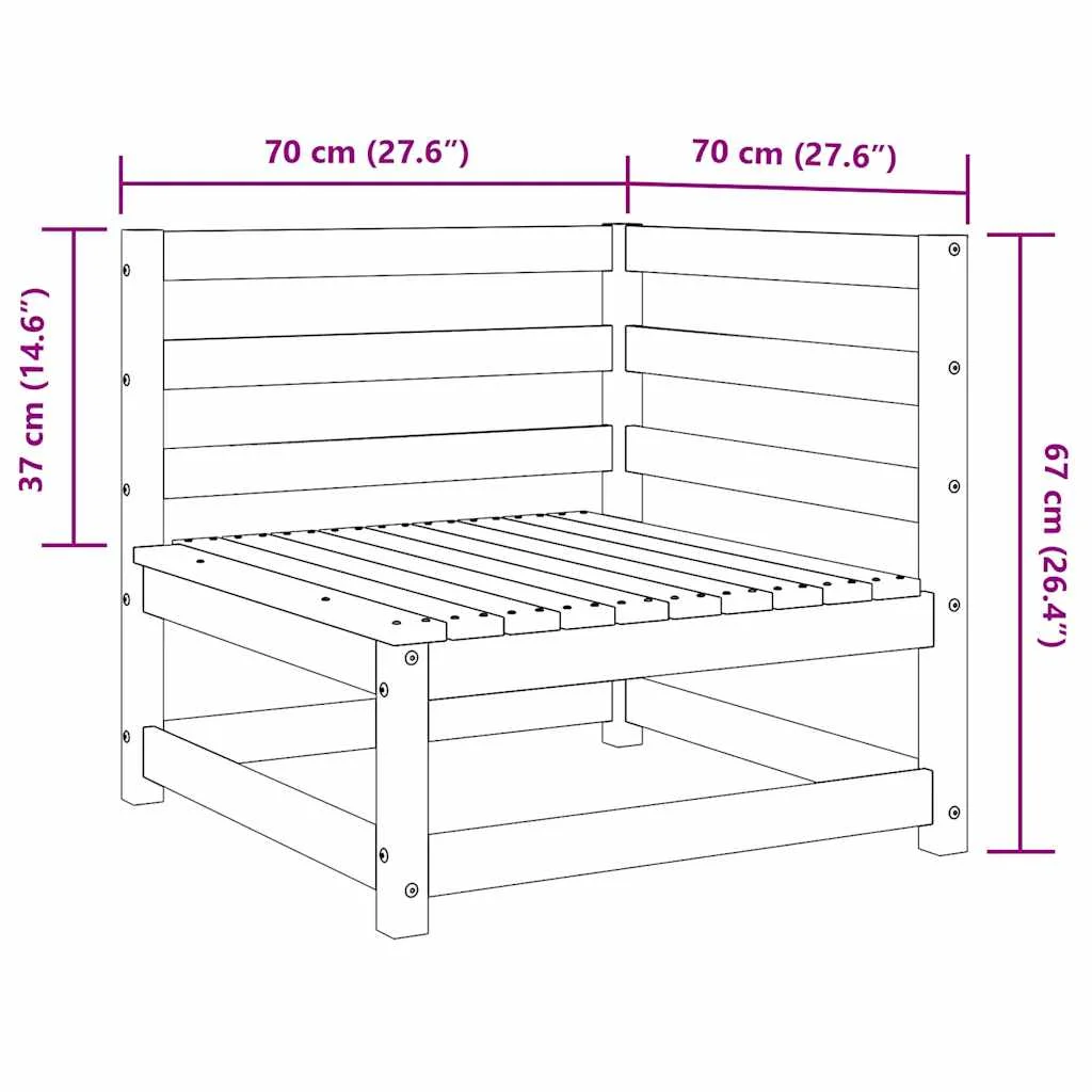2 részes szürke tömör fenyőfa kerti ülőgarnitúra