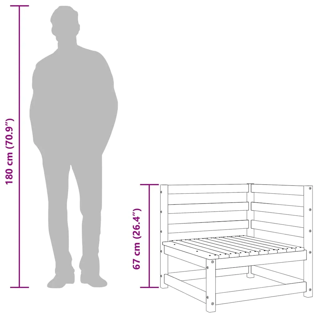 2 részes szürke tömör fenyőfa kerti ülőgarnitúra