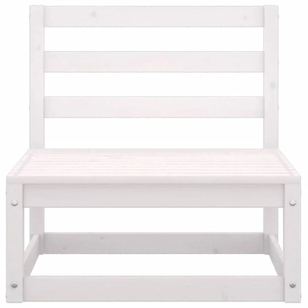 2 részes fehér tömör fenyőfa kerti ülőgarnitúra párnákkal