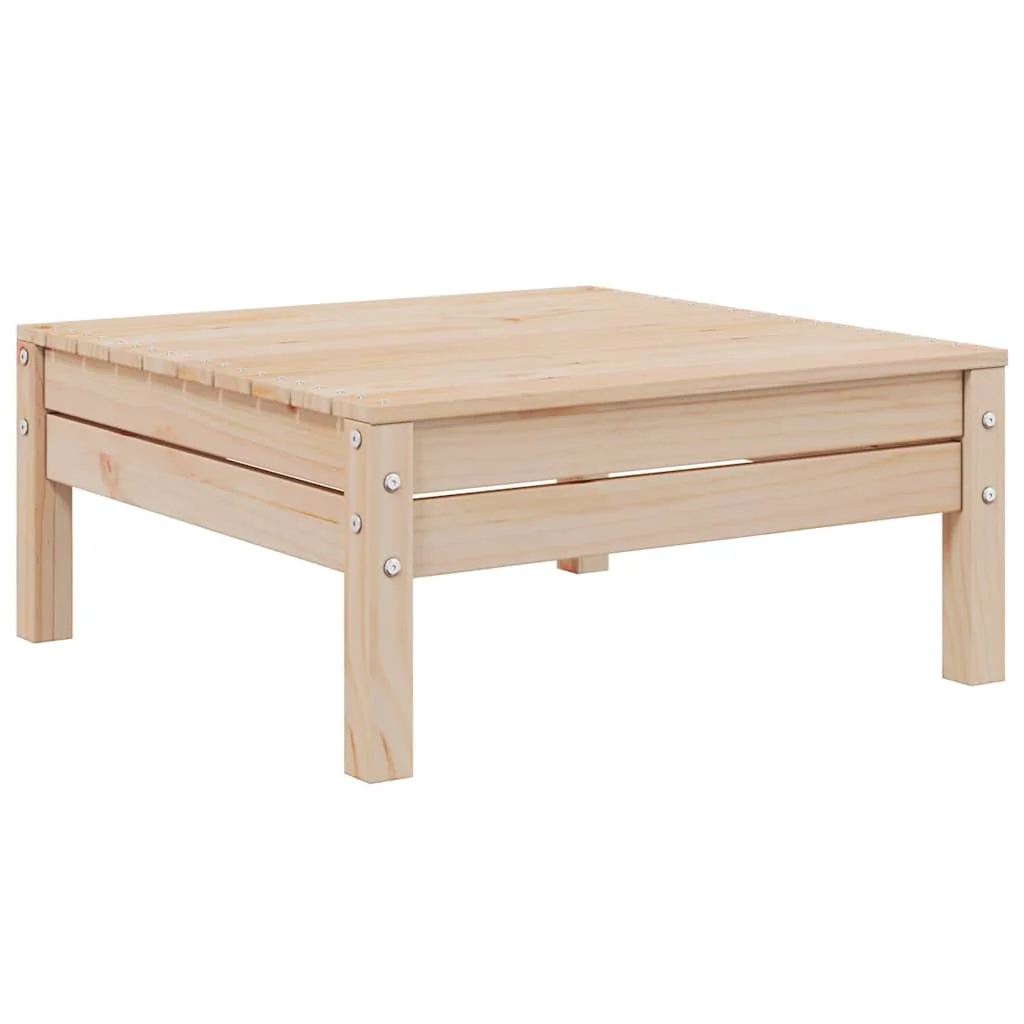 3 részes tömör fenyőfa kerti ülőgarnitúra szürke párnákkal