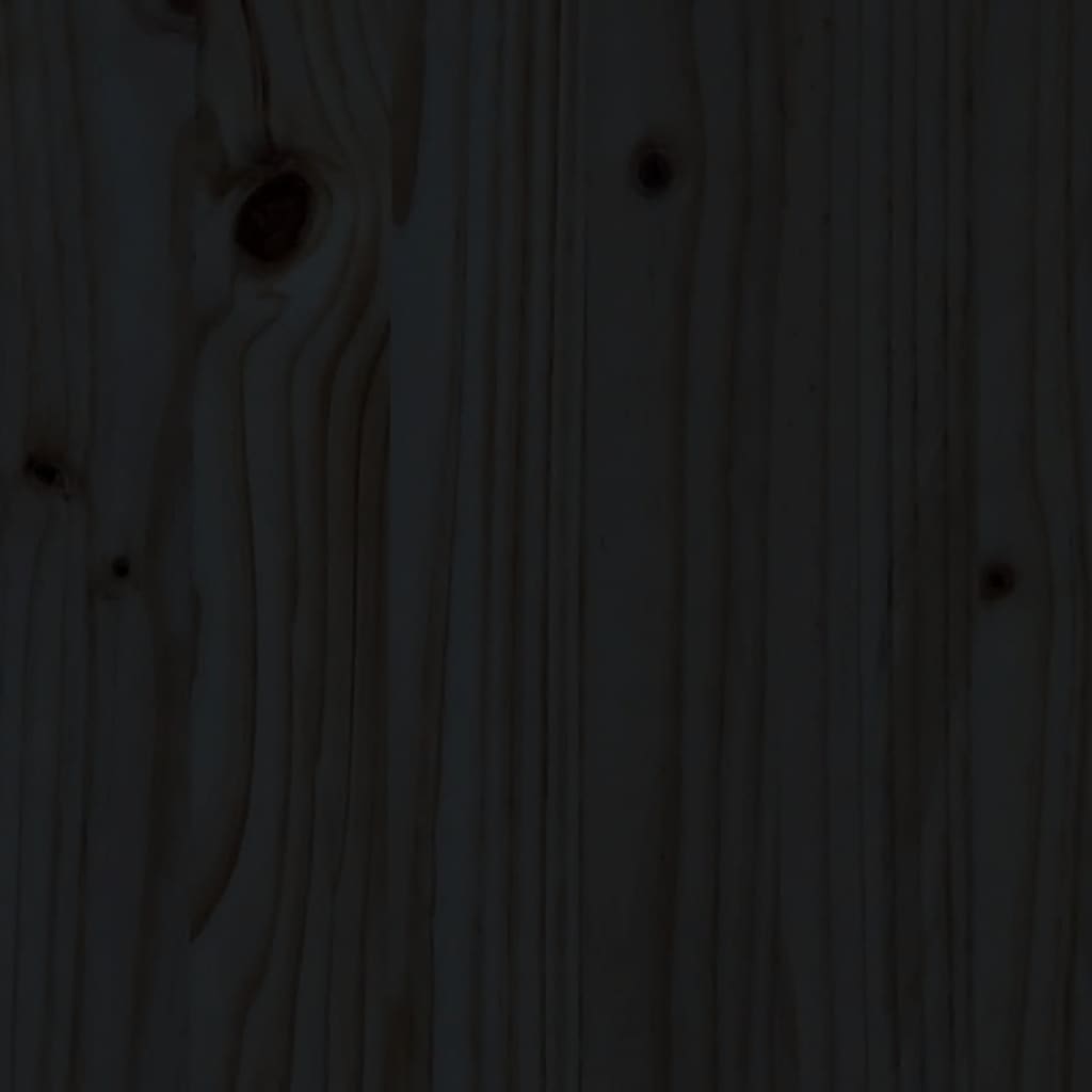 Fekete tömör fenyőfa kerti lábzsámoly párnával 120x80 cm