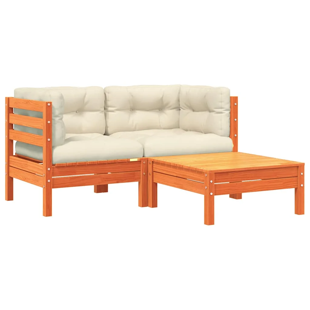 Kétszemélyes kerti kanapé párnával és lábzsámollyal