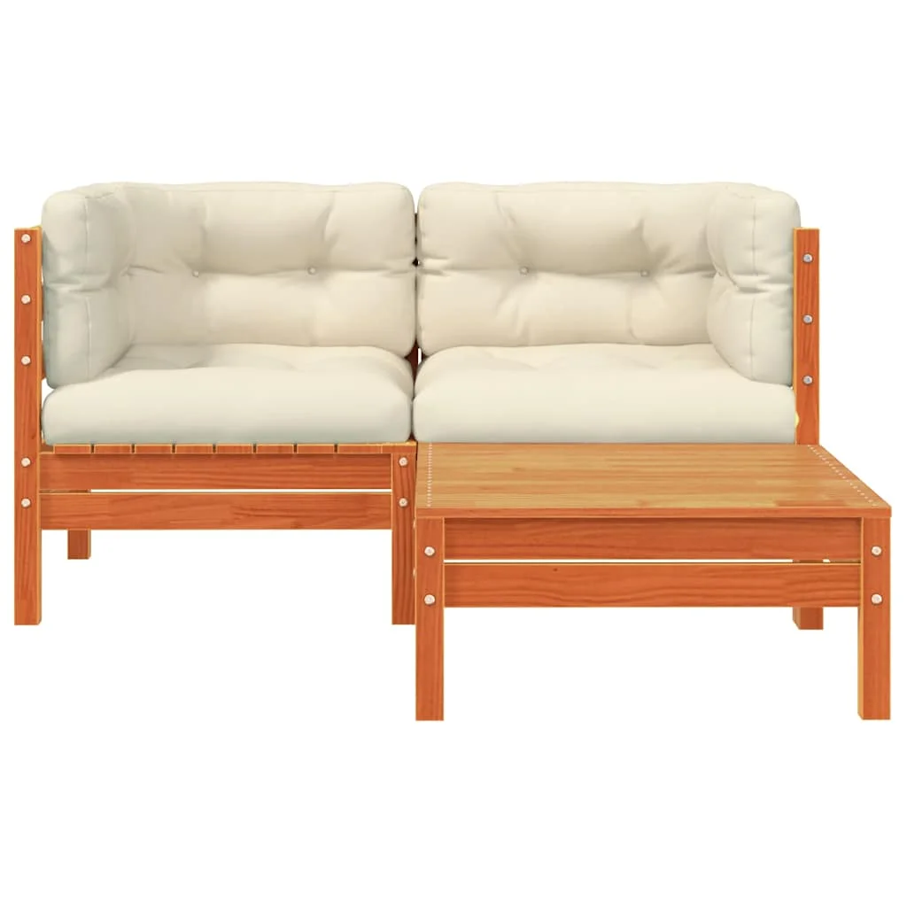 Kétszemélyes kerti kanapé párnával és lábzsámollyal