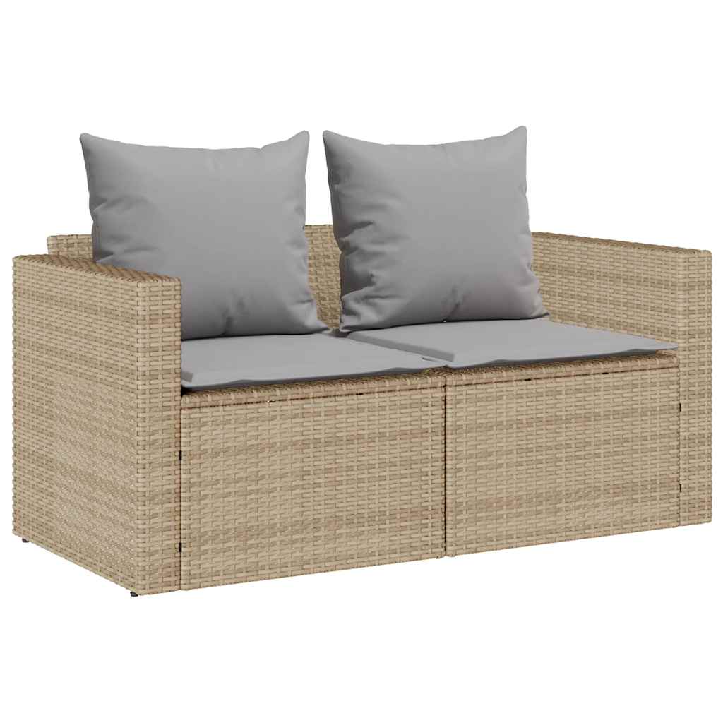 5 részes polyrattan kerti kanapé garnitúra párnákkal stackable