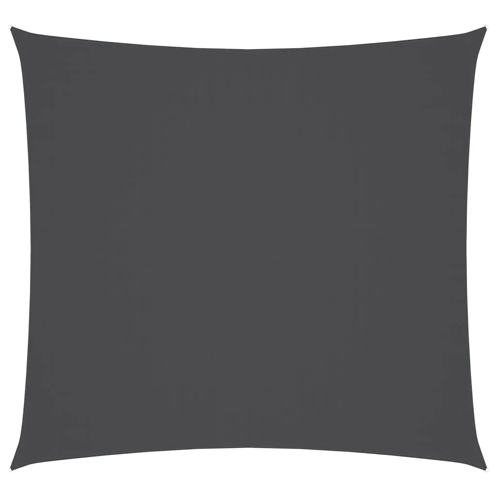 Antracitszürke négyzet alakú oxford-szövet napvitorla 5 x 5 m