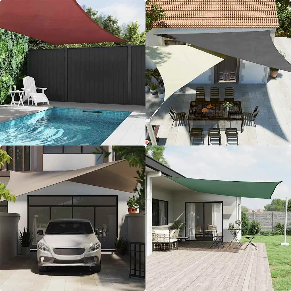 Antracitszürke téglalap alakú oxford-szövet napvitorla 5 x 8 m