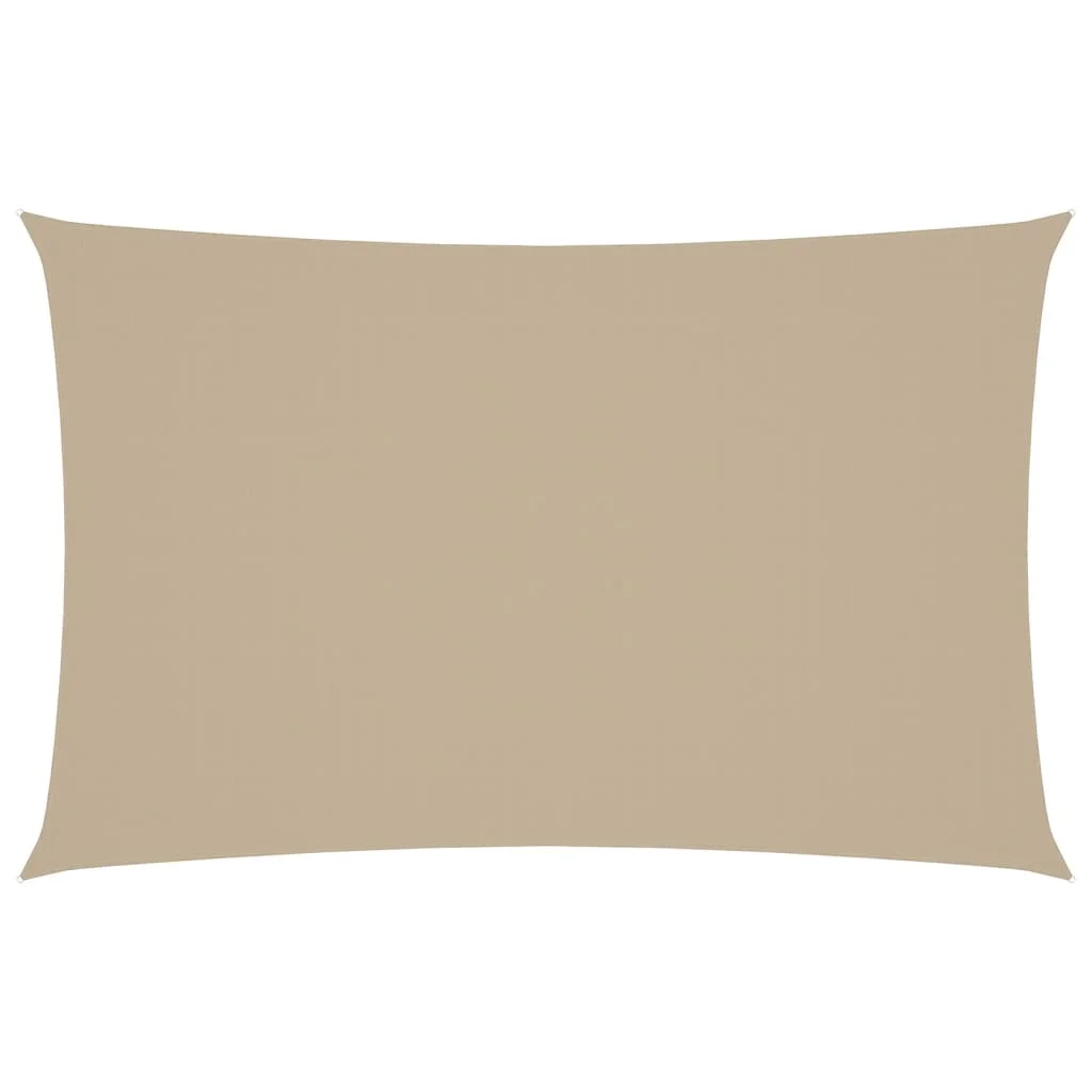 Bézs téglalap alakú oxford-szövet napvitorla 4 x 7 m