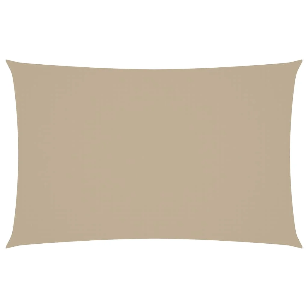 Bézs téglalap alakú oxford-szövet napvitorla 5 x 8 m
