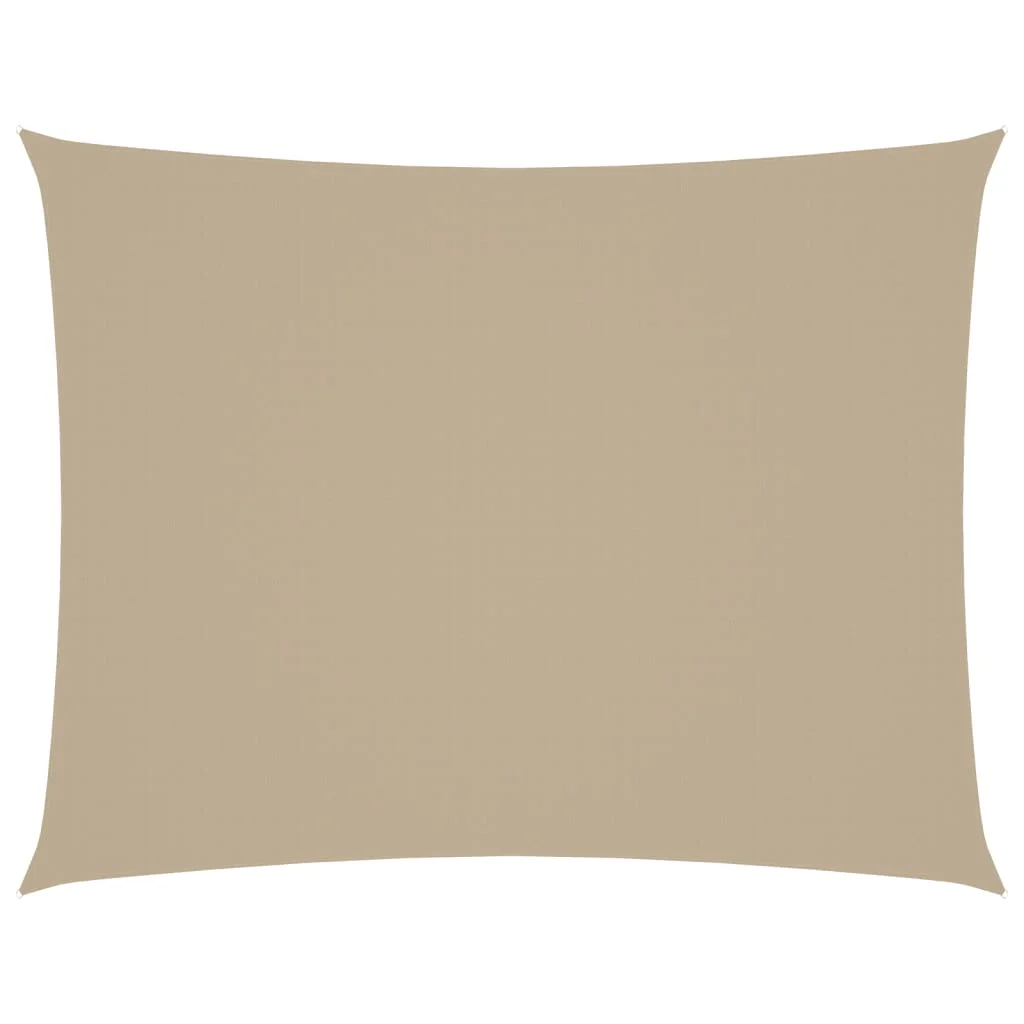 Bézs téglalap alakú oxford-szövet napvitorla 6 x 7 m