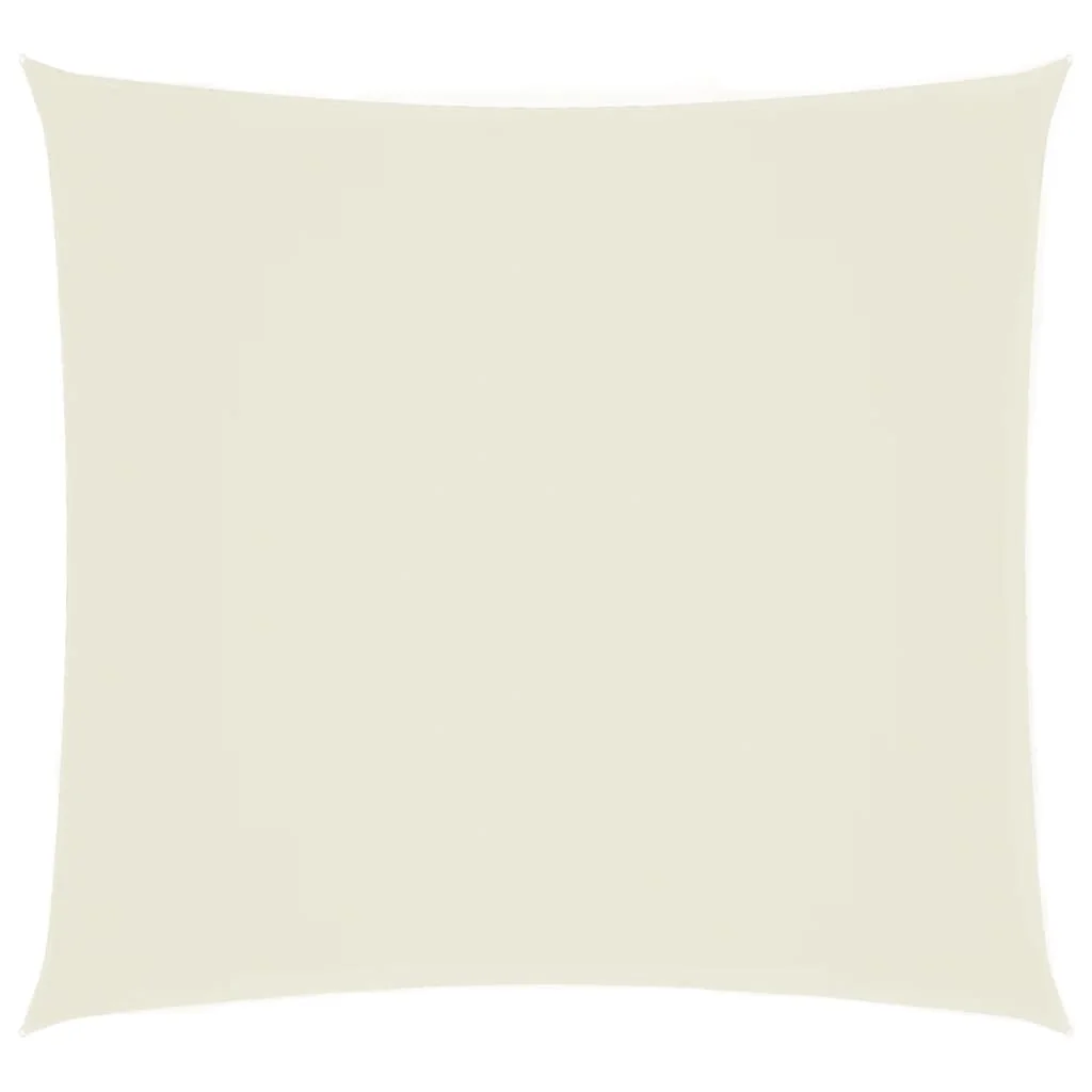Krémszínű négyzet alakú oxford-szövet napvitorla 6 x 6 m