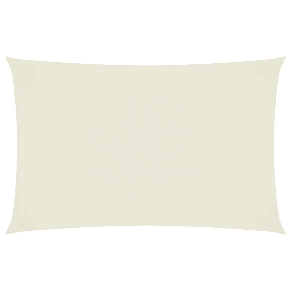 Krémszínű téglalap alakú oxford-szövet napvitorla 4 x 7 m