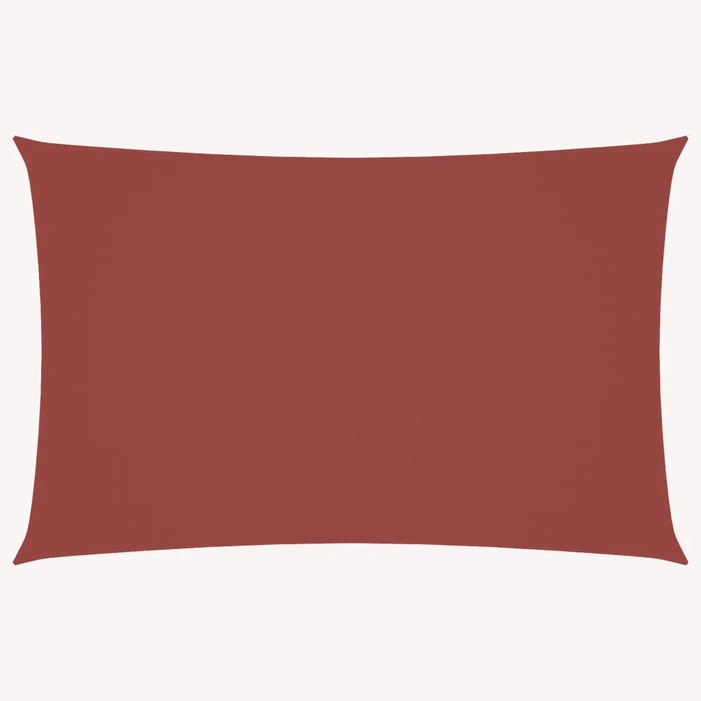 Terrakotta téglalap alakú oxford-szövet napvitorla 6 x 8 m