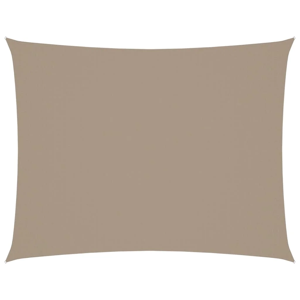 Tópszínű téglalap alakú oxford-szövet napvitorla 4 x 6 m