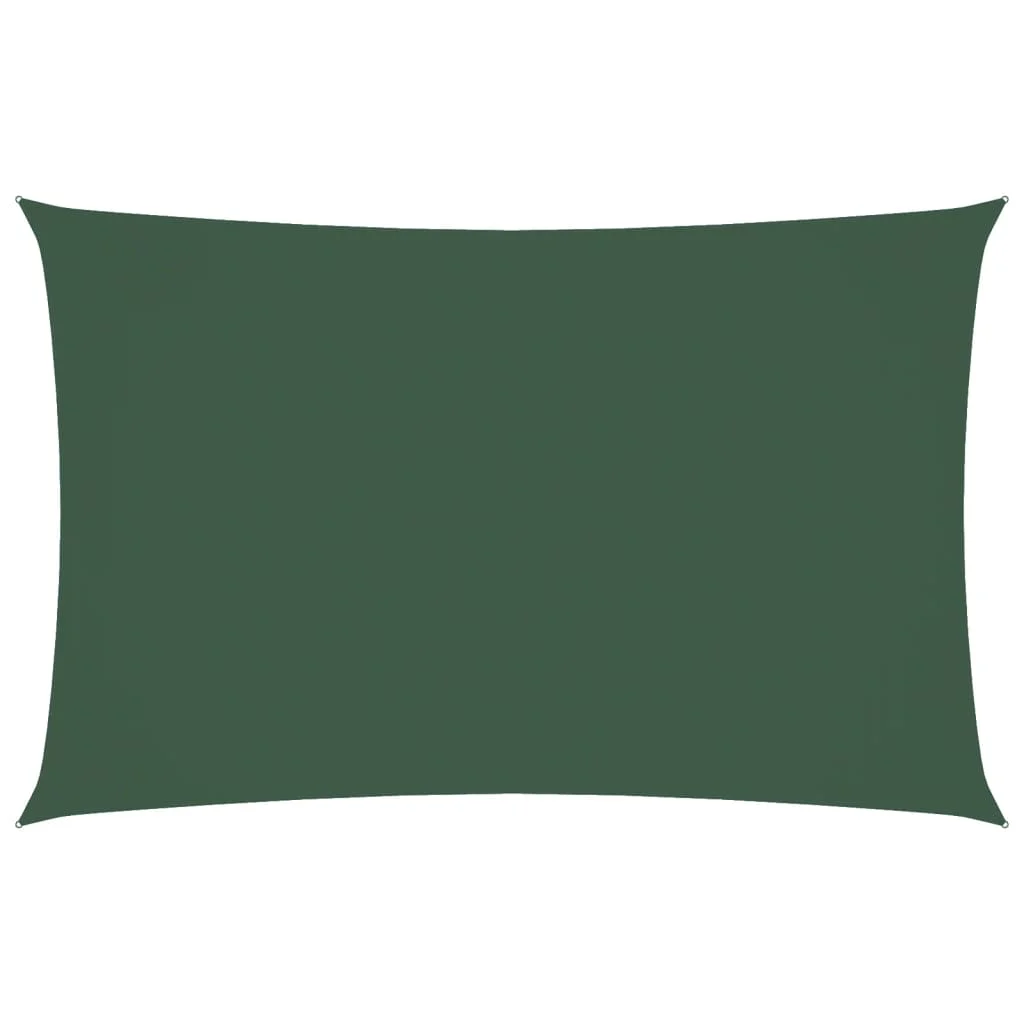 Sötétzöld téglalap alakú oxford-szövet napvitorla 4 x 7 m