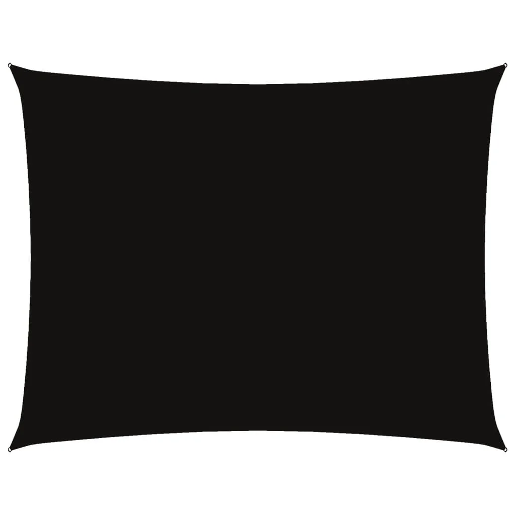 Fekete téglalap alakú oxford-szövet napvitorla 5 x 6 m