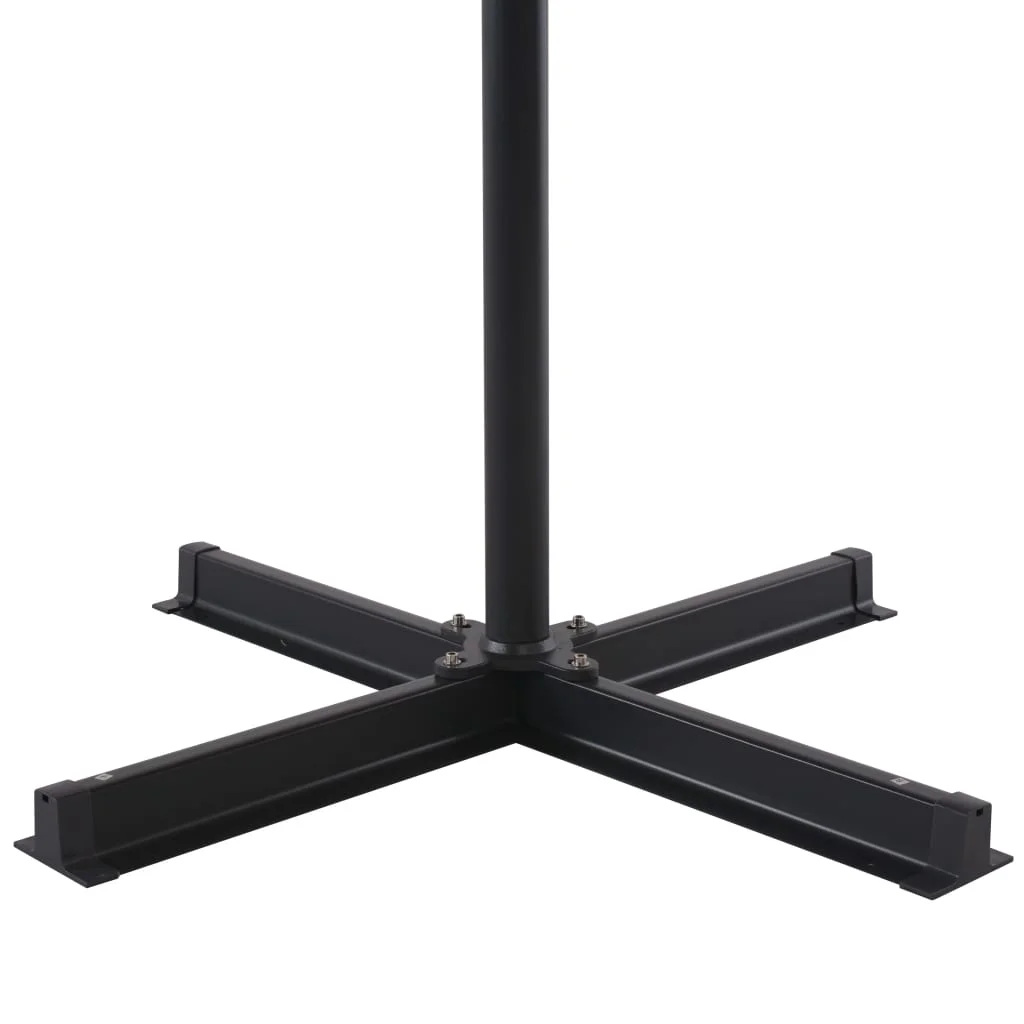 Szürkésbarna kültéri napernyő hordozható talppal