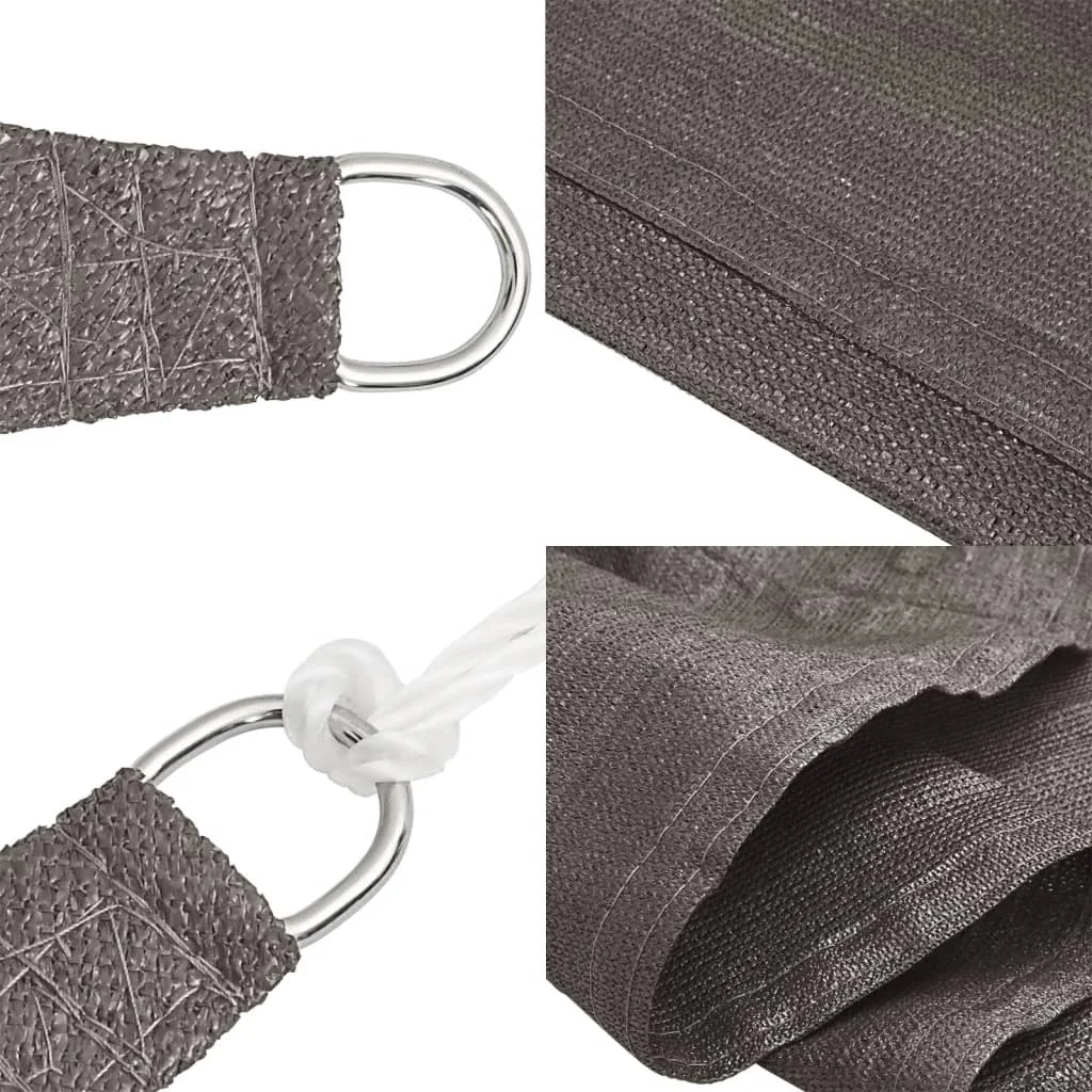 Antracitszürke HDPE napvitorla 160 g/m² 5 x 8 m