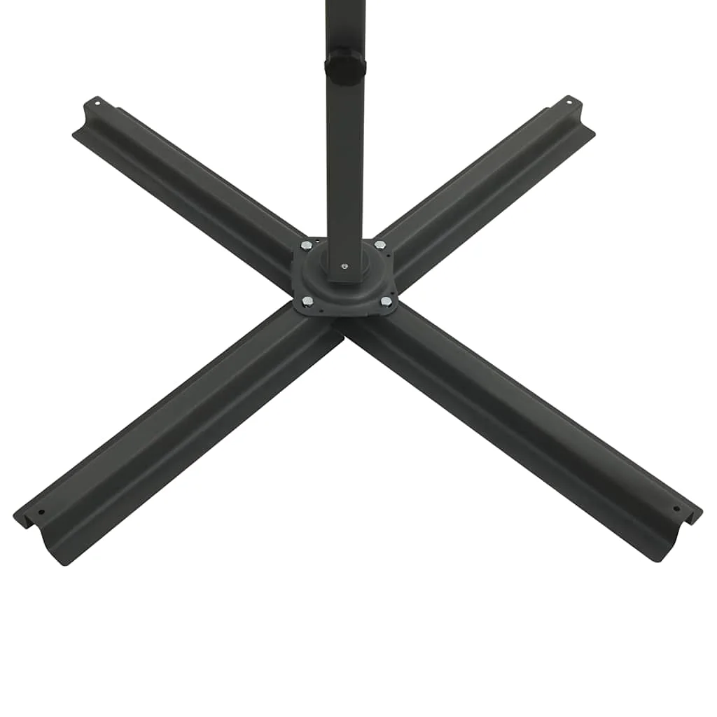 Bordó konzolos napernyő rúddal és LED-fényekkel 250 cm