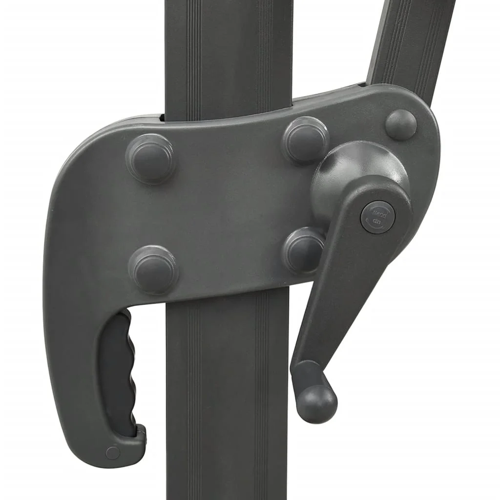 Homokszínű dupla tetejű konzolos napernyő 400 x 300 cm