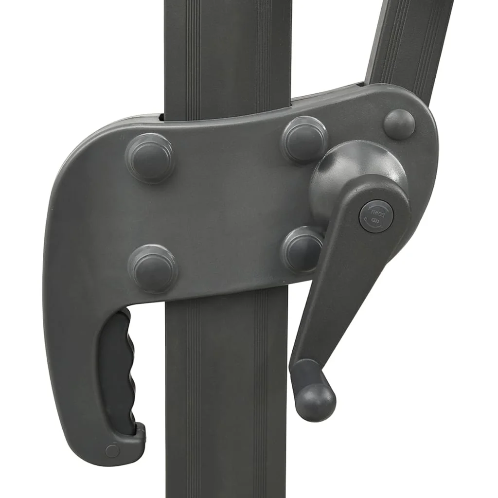 Azúrkék dupla tetejű konzolos napernyő 400 x 300 cm